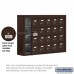 Salsbury Cell Phone Storage Locker - with Front Access Panel - 4 Door High Unit (5 Inch Deep Compartments) - 20 A Doors (19 usable) - Bronze - Surface Mounted - Resettable Combination Locks